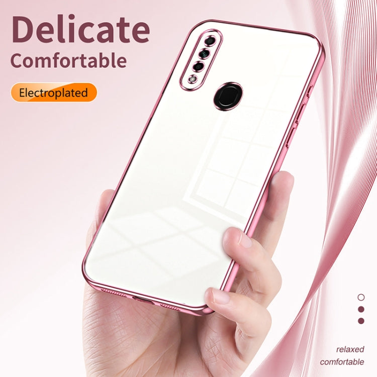 For OPPO A8 / A31 2020 Transparent Plating Fine Hole Phone Case(Gold) - OPPO Cases by buy2fix | Online Shopping UK | buy2fix