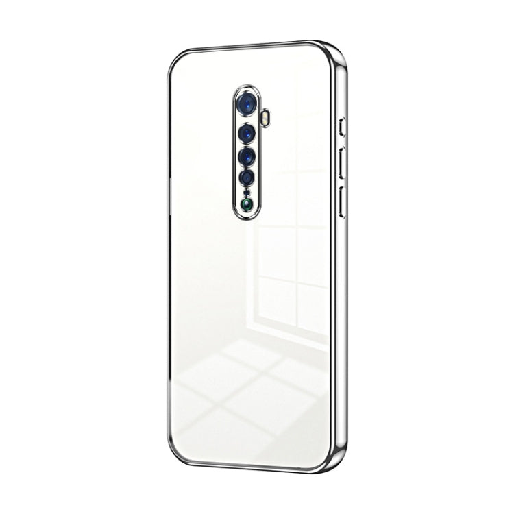 For OPPO Reno2 Transparent Plating Fine Hole Phone Case(Silver) - OPPO Cases by buy2fix | Online Shopping UK | buy2fix