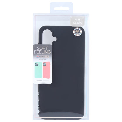 For Samsung Galaxy A55 GOOSPERY SOFT FEELING Liquid TPU Soft Phone Case(Black) - Galaxy Phone Cases by GOOSPERY | Online Shopping UK | buy2fix