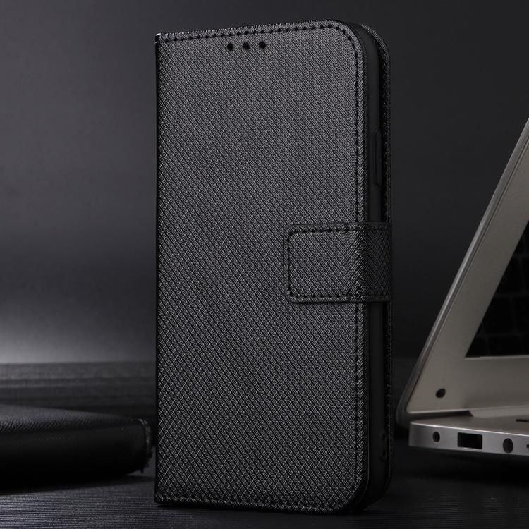 For OnePlus 13 5G Diamond Texture Leather Phone Case(Black) - OnePlus Cases by buy2fix | Online Shopping UK | buy2fix