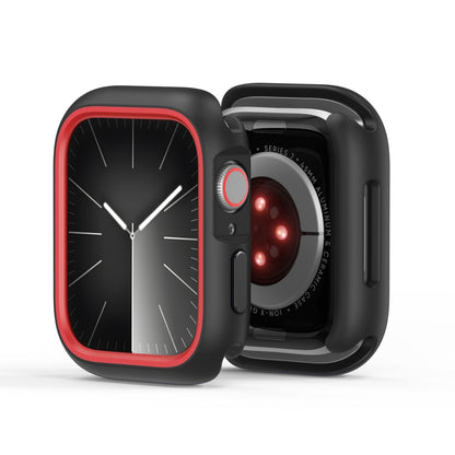 For Apple Watch 9 / 8 / 7 45mm DUX DUCIS Bamo Series Hollow PC + TPU Watch Protective Case(Black+Red) - Watch Cases by DUX DUCIS | Online Shopping UK | buy2fix