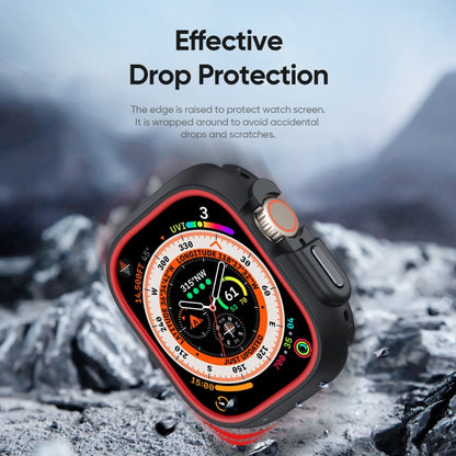 For Apple Watch Ultra 2 49mm / Ultra 49mm DUX DUCIS Bamo Series Hollow PC + TPU Watch Protective Case(Black+Red) - Watch Cases by DUX DUCIS | Online Shopping UK | buy2fix