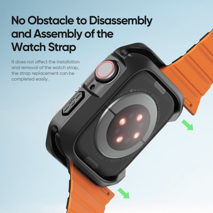 For Apple Watch 4 / 5 / 6 / SE 44mm DUX DUCIS Tamo Series Hollow PC + TPU Watch Protective Case(Transparent Black) - Watch Cases by DUX DUCIS | Online Shopping UK | buy2fix