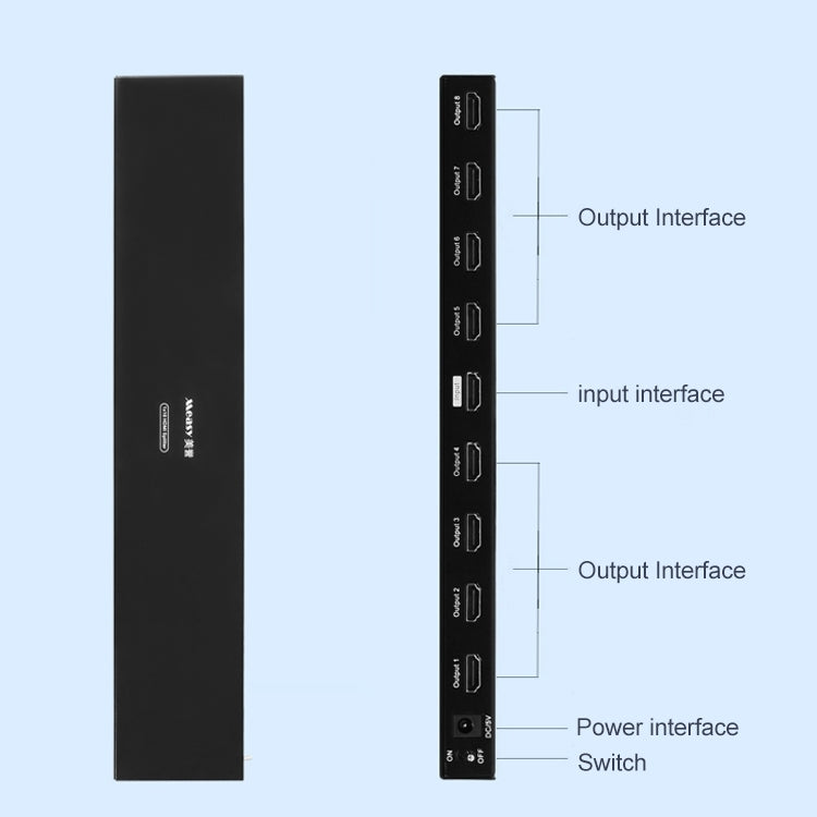 Measy SPH108 1 to 8 4K HDMI 1080P Simultaneous Display Splitter(AU Plug) - Splitter by Measy | Online Shopping UK | buy2fix