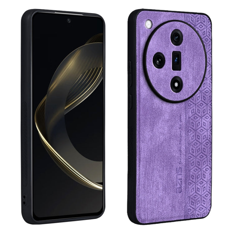 For OPPO Find X7 AZNS 3D Embossed Skin Feel Phone Case(Purple) - OPPO Cases by AZNS | Online Shopping UK | buy2fix