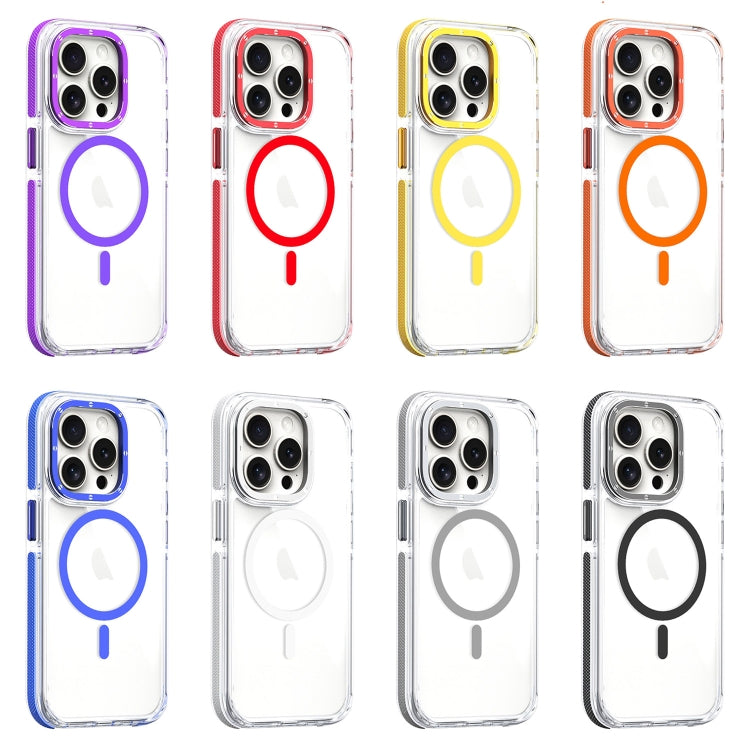 For iPhone 15 Dual-Color Clear Acrylic Hybrid TPU MagSafe Phone Case(Black) - iPhone 15 Cases by buy2fix | Online Shopping UK | buy2fix