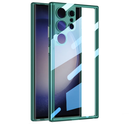 For Samsung Galaxy S24 Ultra 5G GKK Space Frame Transparent PC + TPU Phone Case(Transparent Green) - Galaxy S24 Ultra 5G Cases by GKK | Online Shopping UK | buy2fix