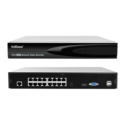 SriHome NVS006 1080P Ultra HD 16 Channel POE Network Video Recorder(AU Plug) - Digital Video Recorder by SriHome | Online Shopping UK | buy2fix