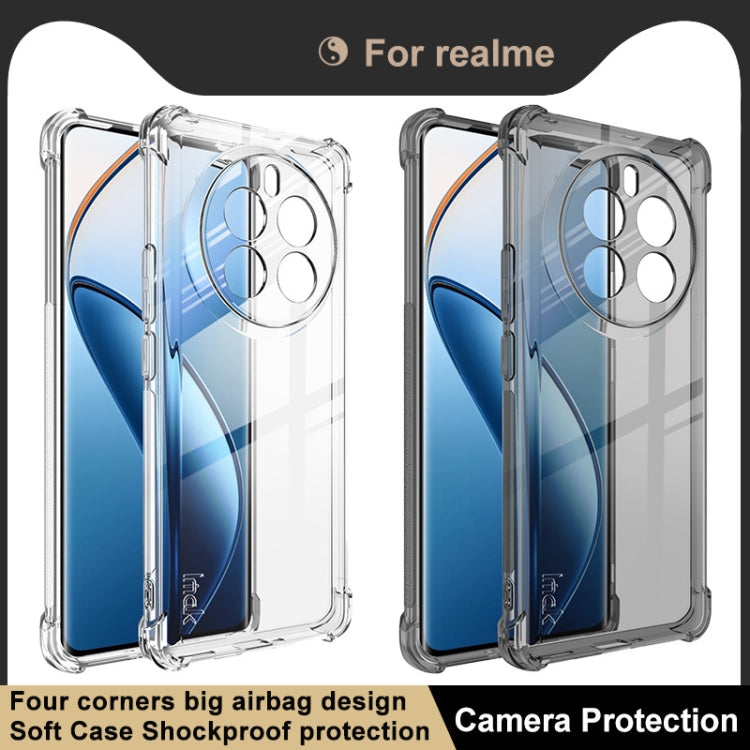 For Realme 12 Pro+ / 12 Pro imak Shockproof Airbag TPU Phone Case(Transparent Black) - Realme Cases by imak | Online Shopping UK | buy2fix