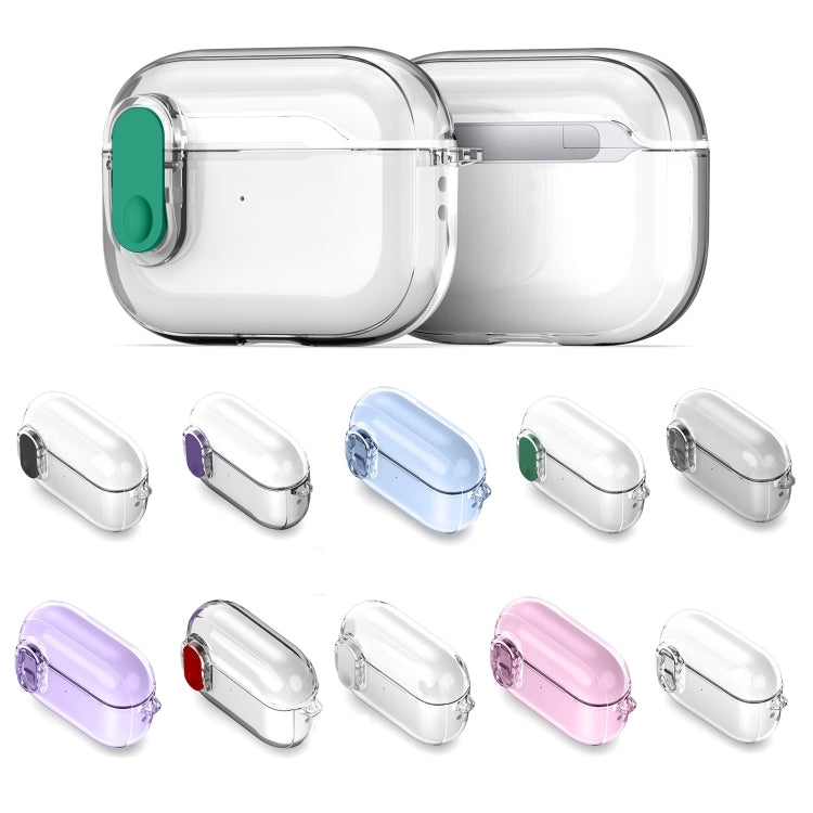 For AirPods 1/2 DUX DUCIS PECL Series Split Transparent Earphone Case with Hook(Purple) - For AirPods 1/2 by DUX DUCIS | Online Shopping UK | buy2fix