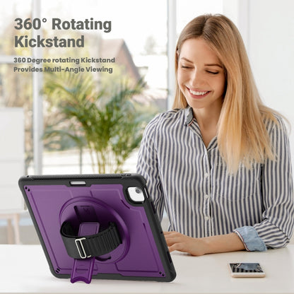 For iPad Air 13 2024 Honeycomb Hand Grip Turntable Stand Tablet Case(Purple) - iPad Air 13 2024 Cases by buy2fix | Online Shopping UK | buy2fix