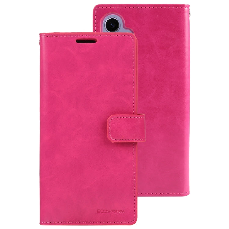 For Samsung Galaxy S24+ 5G GOOSPERY MANSOOR DIARY 9 Card Slots Leather Phone Case(Rose Red) - Galaxy S24+ 5G Cases by GOOSPERY | Online Shopping UK | buy2fix