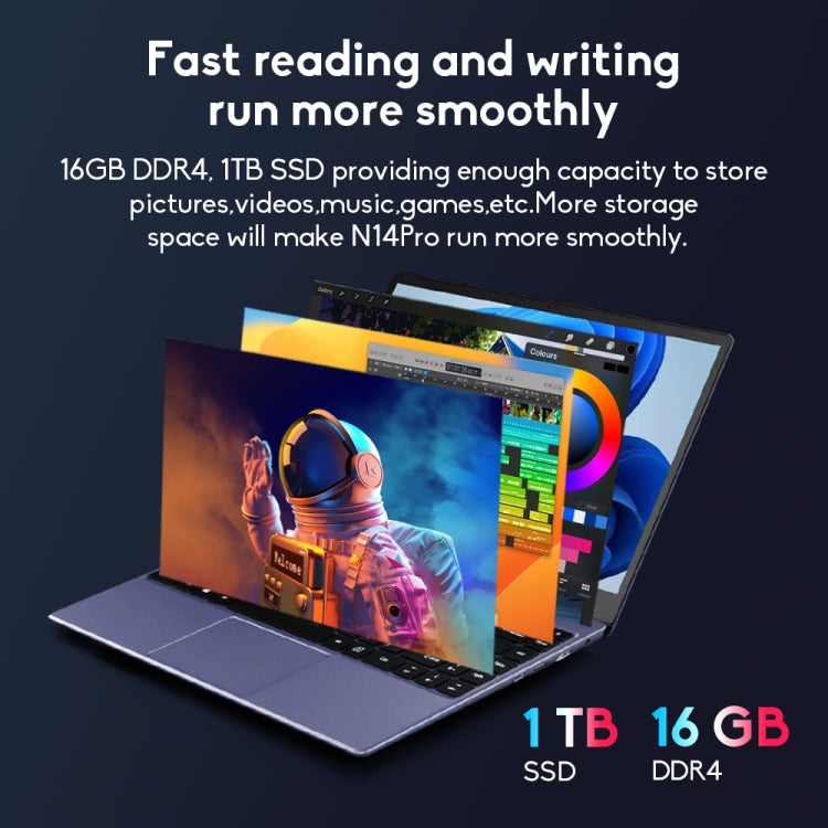 Ninkear N14 Pro 14.1 inch Laptop, 16GB+1TB, Windows 11 Home 11th Intel Core i7-11390H Quad Core(US Plug) - Others by buy2fix | Online Shopping UK | buy2fix