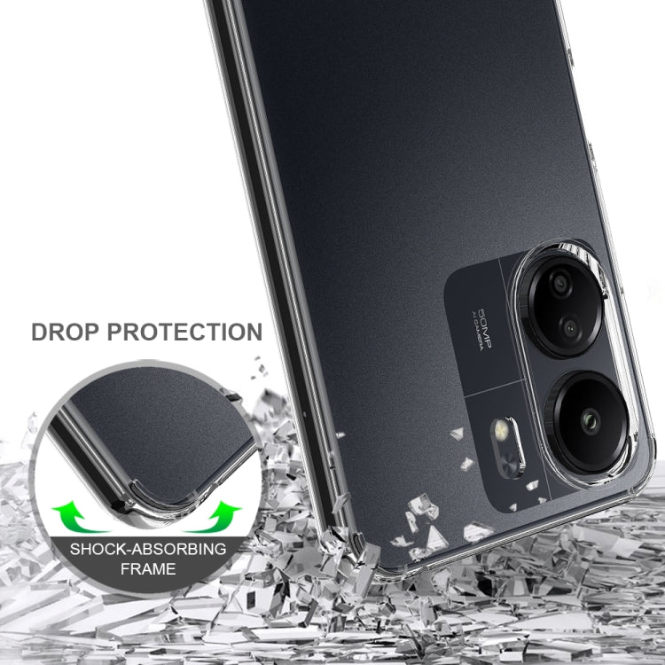 For Xiaomi Redmi 13C 4G Scratchproof Acrylic TPU Phone Case(Transparent) - 13C Cases by buy2fix | Online Shopping UK | buy2fix