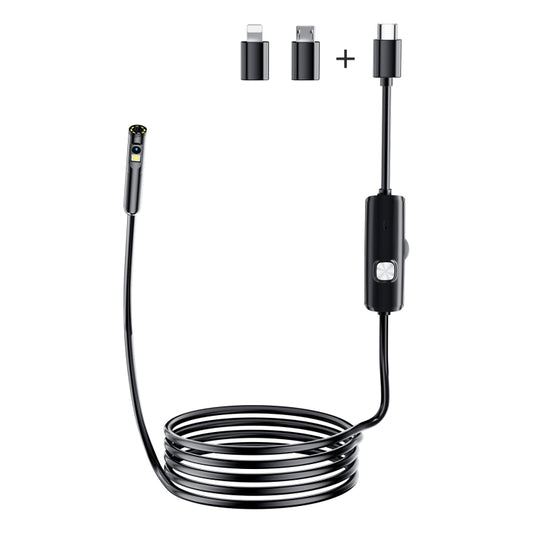 AN112 8mm Double Lenses HD Industry Endoscope Support Mobile Phone Direct Connection, Length:2m Soft Tube -  by buy2fix | Online Shopping UK | buy2fix