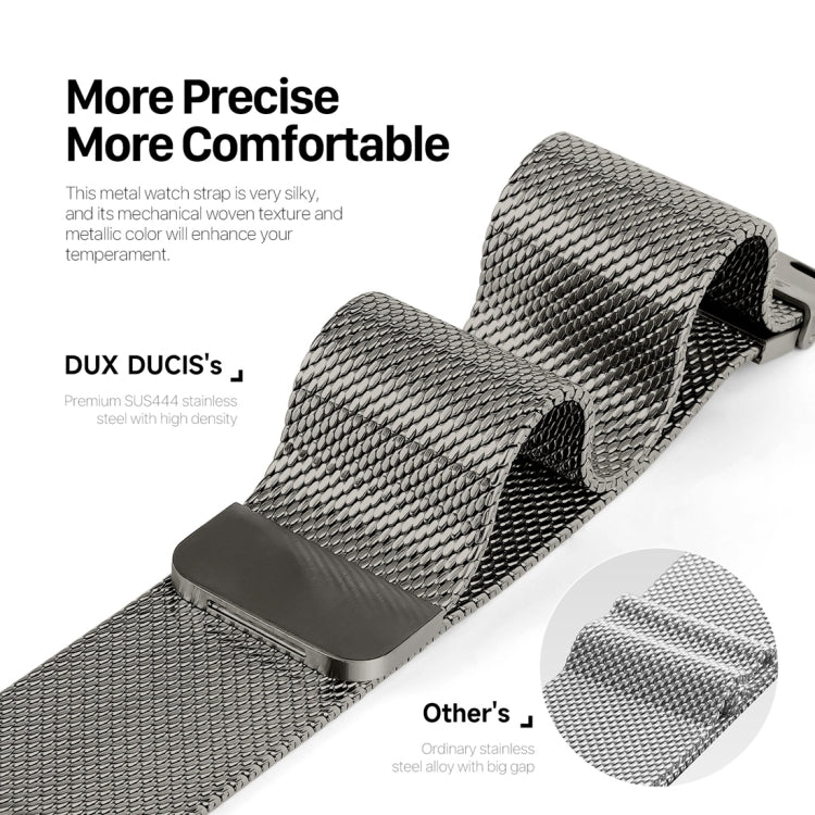 For Apple Watch Series 9 45mm DUX DUCIS Milanese Pro Series Stainless Steel Watch Band(Graphite) - Watch Bands by DUX DUCIS | Online Shopping UK | buy2fix