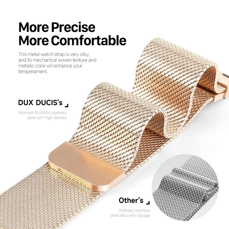 For Apple Watch Series 8 41mm DUX DUCIS Milanese Pro Series Stainless Steel Watch Band(Gold) - Watch Bands by DUX DUCIS | Online Shopping UK | buy2fix