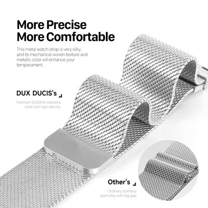 For Apple Watch Series 4 40mm DUX DUCIS Milanese Pro Series Stainless Steel Watch Band(Silver) - Watch Bands by DUX DUCIS | Online Shopping UK | buy2fix