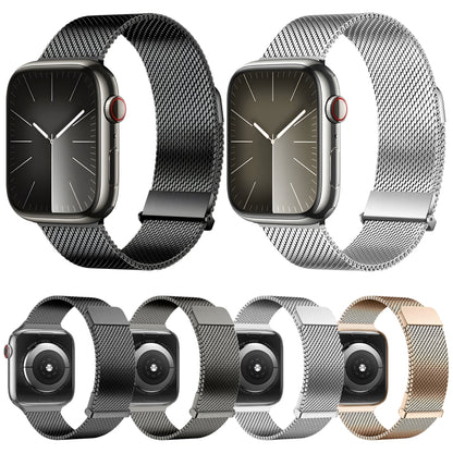 For Apple Watch Series 7 41mm DUX DUCIS Milanese Pro Series Stainless Steel Watch Band(Graphite) - Watch Bands by DUX DUCIS | Online Shopping UK | buy2fix