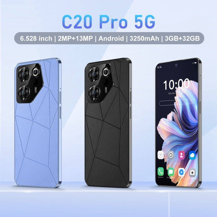 C20 Pro 5G / U32, 3GB+32GB, 6.528 inch Face Identification Android 10.0 MTK6737 Quad Core, Network: 4G, OTG, Dual SIM(Blue) -  by buy2fix | Online Shopping UK | buy2fix