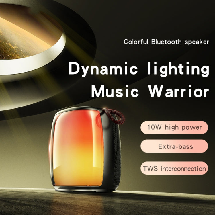 Yesido YSW20 LED Colorful TWS Bluetooth Speaker(Black) - Desktop Speaker by Yesido | Online Shopping UK | buy2fix