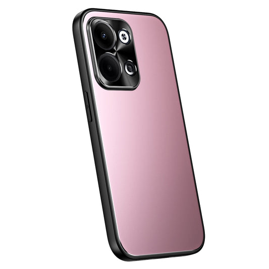 For OPPO Reno9 Pro+ R-JUST RJ-61 Electroplating Frosted TPU + PC Phone Case(Pink) - OPPO Cases by R-JUST | Online Shopping UK | buy2fix