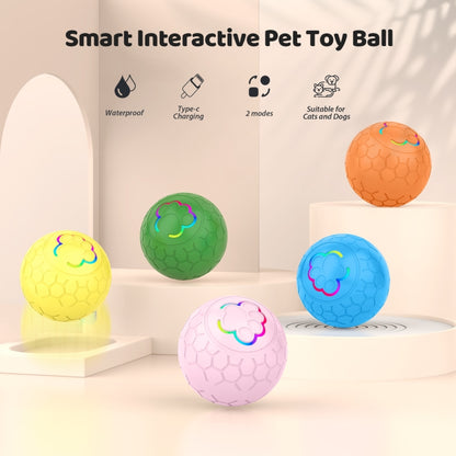 O5 Smart Pet Cat Toy Ball Luminous Yo-Yo Diameter 2.4 inches Standalone Version(Green) - Rubber Silicone Toys by buy2fix | Online Shopping UK | buy2fix