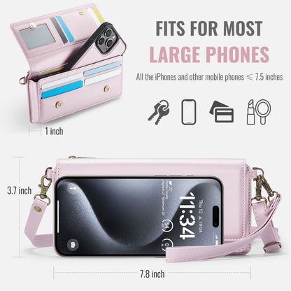 CaseMe Me30 Multi Functional Diagonal Cross Bag Phone Case(Pink) -  by CaseMe | Online Shopping UK | buy2fix