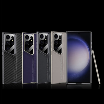 For Samsung Galaxy S24 Ultra 5G GKK Blade Ultra-thin Leather Full Coverage Phone Case(Purple) - Galaxy S24 Ultra 5G Cases by GKK | Online Shopping UK | buy2fix