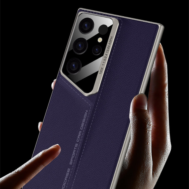 For Samsung Galaxy S24 Ultra 5G GKK Blade Ultra-thin Leather Full Coverage Phone Case(Purple) - Galaxy S24 Ultra 5G Cases by GKK | Online Shopping UK | buy2fix