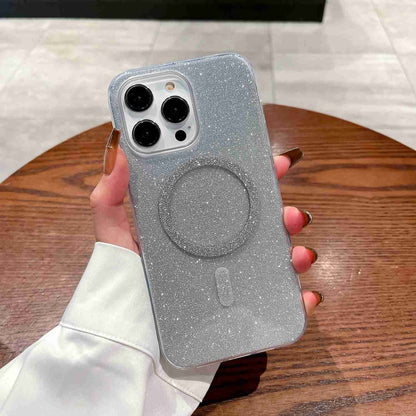 For iPhone 11 Pro Glitter MagSafe Magnetic TPU Phone Case(Silver) - iPhone 11 Pro Cases by buy2fix | Online Shopping UK | buy2fix