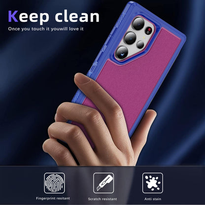 For Samsung Galaxy S24 Ultra 5G Guard Life Waterproof Frosted Phone Case(Blue+Rose Red) - Galaxy S24 Ultra 5G Cases by buy2fix | Online Shopping UK | buy2fix