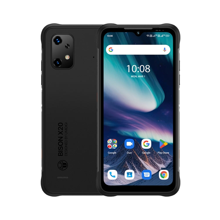 UMIDIGI BISON X20, 6GB+128GB , Face ID & Side Fingerprint Identification, 6.53 inch Android 13 MediaTek Helio P60 Octa Core, Network: 4G(Graphite Black) - UMIDIGI by UMIDIGI | Online Shopping UK | buy2fix