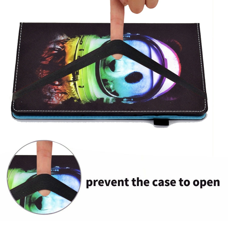 For Lenovo Tab M11 / Xiaoxin Pad 11 2024 Colored Drawing Stitching Elastic Band Smart Leather Tablet Case(Space Bear) - Lenovo by buy2fix | Online Shopping UK | buy2fix