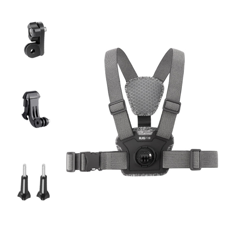 4 in 1 Adjustable Body Mount Belt Chest Strap with Mount & Screw(Grey) - Chest Belt by RUIGPRO | Online Shopping UK | buy2fix