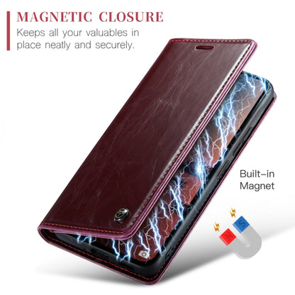 For Xiaomi Redmi Note 13 Pro 5G CaseMe 003 Crazy Horse Texture Flip Leather Phone Case(Mulberry Red) - Xiaomi Cases by CaseMe | Online Shopping UK | buy2fix