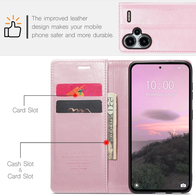 For Xiaomi Redmi Note 13 Pro+ 5G CaseMe 003 Crazy Horse Texture Flip Leather Phone Case(Pink) - Xiaomi Cases by CaseMe | Online Shopping UK | buy2fix