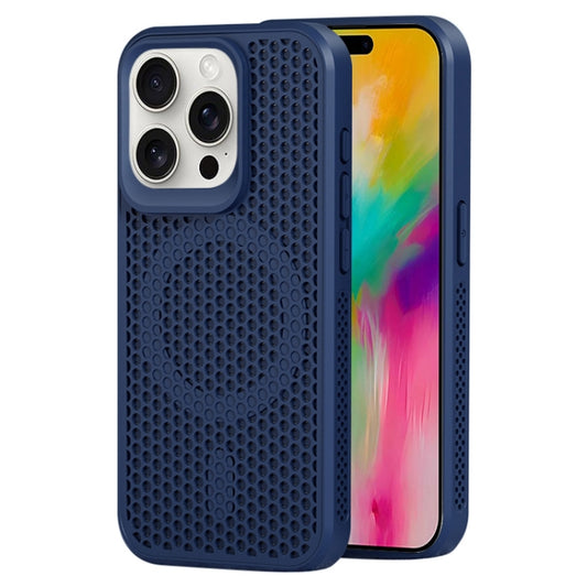 For iPhone 16 Pro MagSafe Magnetic Heat Dissipation Phone Case(Dark Blue) - iPhone 16 Pro Cases by buy2fix | Online Shopping UK | buy2fix