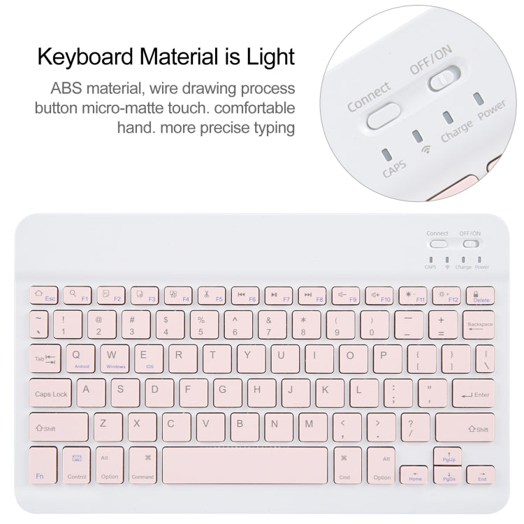 For Huawei MatePad Pro 11 2024 / 2022 Square Button Bluetooth Keyboard Rotatable Holder Leather Case(Rose Gold) - Huawei Keyboard by buy2fix | Online Shopping UK | buy2fix