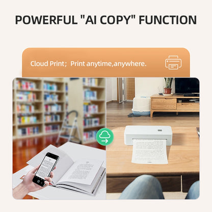 A4 mini Portable Bluetooth HD Thermal Printer for Home Office Study(EU Plug) - Printer by buy2fix | Online Shopping UK | buy2fix