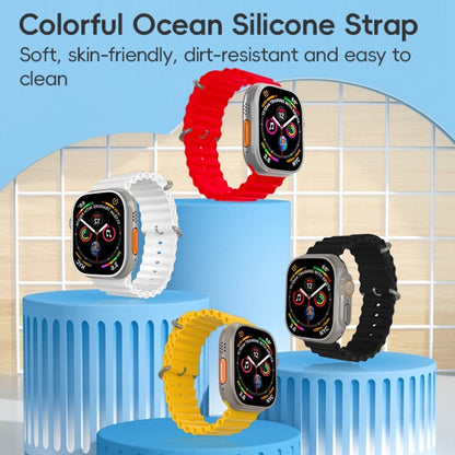 For Apple Watch 42mm ZGA Ocean Silicone Watch Band(Black) - Watch Bands by ZGA | Online Shopping UK | buy2fix