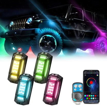 4 in 1 G6 RGB Colorful Car Chassis Light LED Music Atmosphere Light With 4-Button Remote Control - Atmosphere lights by buy2fix | Online Shopping UK | buy2fix