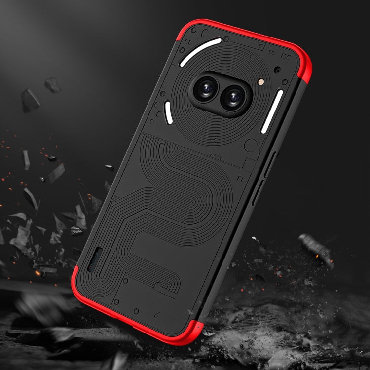 For Nothing Phone 2a GKK Three Stage Splicing Full Coverage PC Phone Case(Black Red) - More Brand by GKK | Online Shopping UK | buy2fix