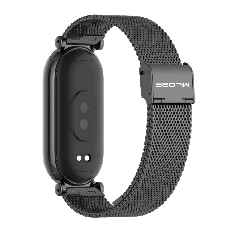 For Xiaomi Mi Band 8 Mijobs GT4 Milan Buckle Metal Watch Band(Black) - Watch Bands by MIJOBS | Online Shopping UK | buy2fix