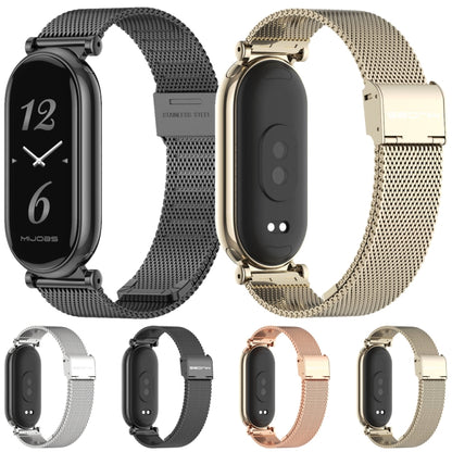 For Xiaomi Mi Band 8 Mijobs GT4 Milan Buckle Metal Watch Band(Black) - Watch Bands by MIJOBS | Online Shopping UK | buy2fix