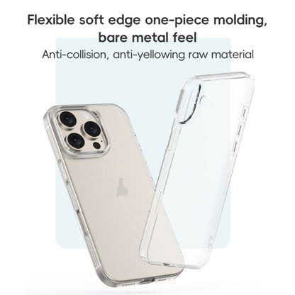 For iPhone 16 Pro ZGA Clear TPU Shockproof Phone Case(Transparent) - iPhone 16 Pro Cases by ZGA | Online Shopping UK | buy2fix