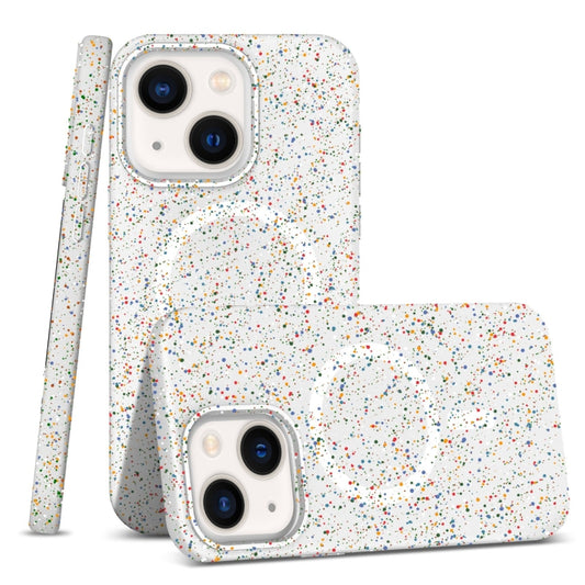 For iPhone 14 Plus Colorful Frosted Magsafe PC Hybrid TPU Phone Case(White) - iPhone 14 Plus Cases by buy2fix | Online Shopping UK | buy2fix