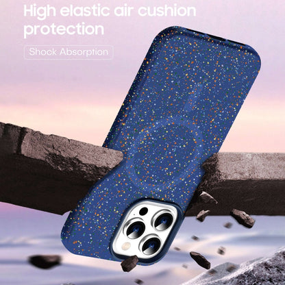 For iPhone 14 Colorful Frosted Magsafe PC Hybrid TPU Phone Case(Blue) - iPhone 14 Cases by buy2fix | Online Shopping UK | buy2fix