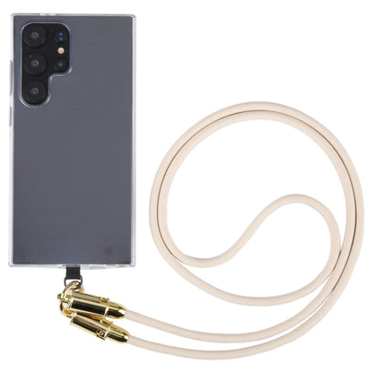 Type-C to Type-C Braid Data Cable Phone Anti-lost Crossbody Lanyard, Length: 1.2m(Khaki) - USB-C & Type-C Cable by buy2fix | Online Shopping UK | buy2fix