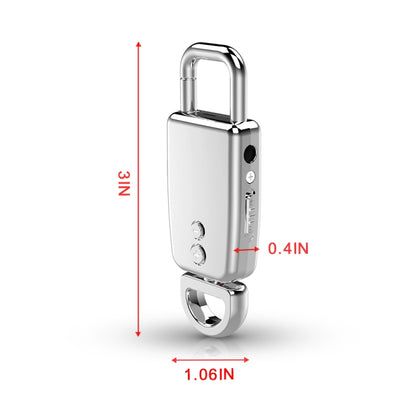 JNN S20 Zinc Alloy Keychain Voice Recorder, Memory:4GB(Silver) - Other Style by JNN | Online Shopping UK | buy2fix